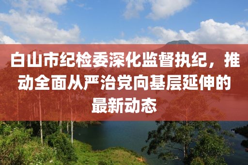 白山市紀(jì)檢委深化監(jiān)督執(zhí)紀(jì)，推動全面從嚴(yán)治黨向基層延伸的最新動態(tài)
