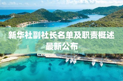 新華社副社長名單及職責(zé)概述最新公布