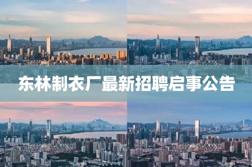 東林制衣廠最新招聘啟事公告