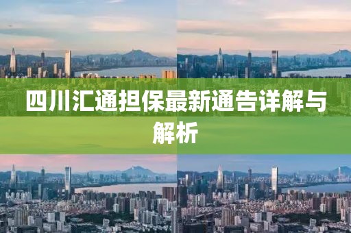 四川匯通擔(dān)保最新通告詳解與解析