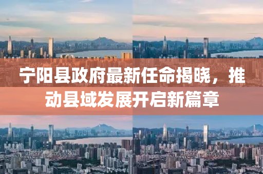 寧陽縣政府最新任命揭曉，推動縣域發(fā)展開啟新篇章