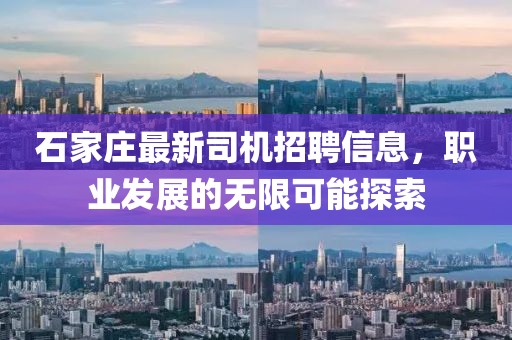 石家莊最新司機招聘信息，職業(yè)發(fā)展的無限可能探索