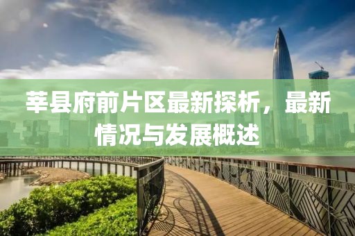 莘縣府前片區(qū)最新探析，最新情況與發(fā)展概述