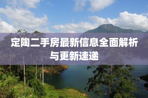 定陶二手房最新信息全面解析與更新速遞