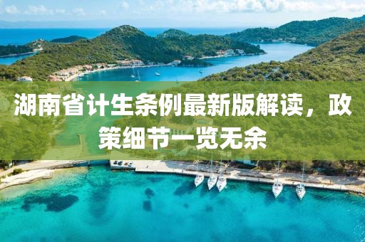 湖南省計生條例最新版解讀，政策細(xì)節(jié)一覽無余