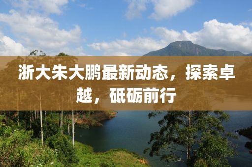 浙大朱大鵬最新動態(tài)，探索卓越，砥礪前行