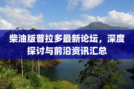 柴油版普拉多最新論壇，深度探討與前沿資訊匯總