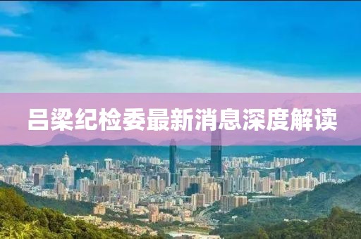 呂梁紀(jì)檢委最新消息深度解讀