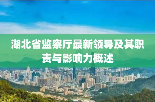 湖北省監(jiān)察廳最新領(lǐng)導(dǎo)及其職責與影響力概述