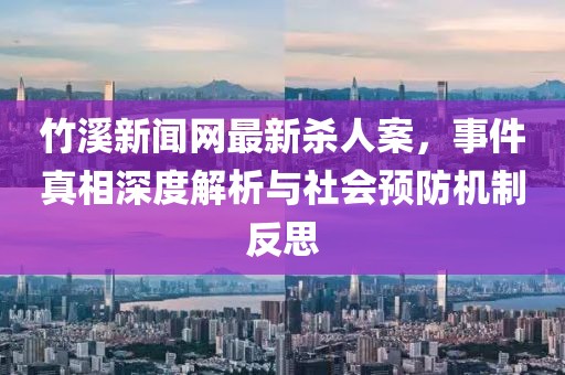 竹溪新聞網(wǎng)最新殺人案，事件真相深度解析與社會預(yù)防機(jī)制反思