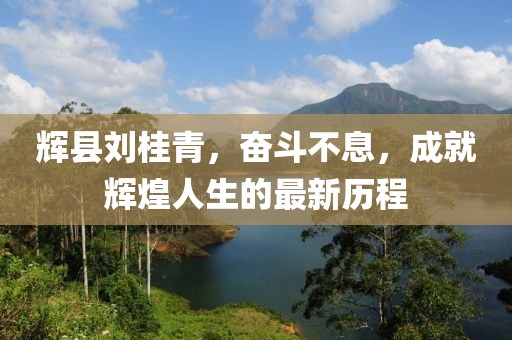 輝縣劉桂青，奮斗不息，成就輝煌人生的最新歷程