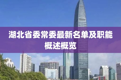 湖北省委常委最新名單及職能概述概覽