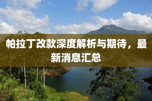 帕拉丁改款深度解析與期待，最新消息匯總