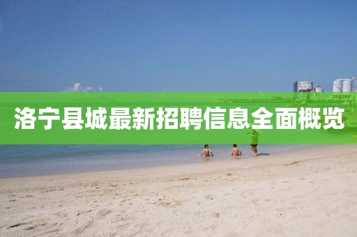 洛寧縣城最新招聘信息全面概覽