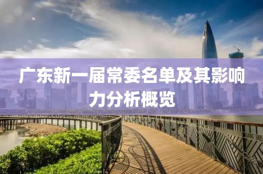 廣東新一屆常委名單及其影響力分析概覽