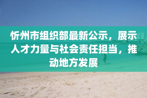 忻州市組織部最新公示，展示人才力量與社會責任擔當，推動地方發(fā)展