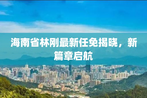 海南省林剛最新任免揭曉，新篇章啟航