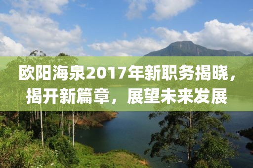 歐陽(yáng)海泉2017年新職務(wù)揭曉，揭開(kāi)新篇章，展望未來(lái)發(fā)展