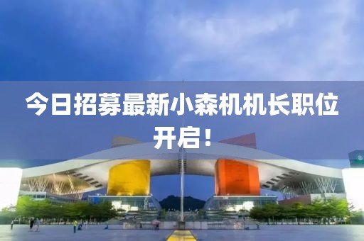 今日招募最新小森機(jī)機(jī)長職位開啟！