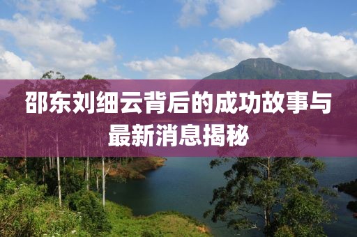 邵東劉細(xì)云背后的成功故事與最新消息揭秘