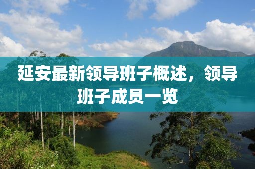 延安最新領(lǐng)導(dǎo)班子概述，領(lǐng)導(dǎo)班子成員一覽