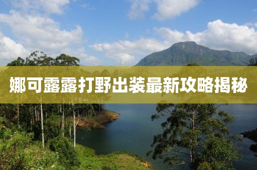 娜可露露打野出裝最新攻略揭秘