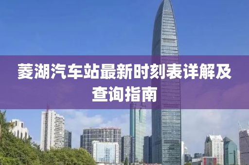 菱湖汽車站最新時刻表詳解及查詢指南