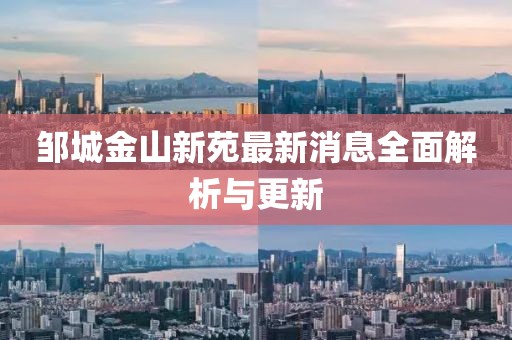 鄒城金山新苑最新消息全面解析與更新