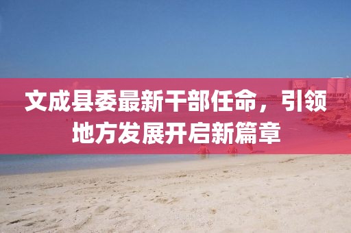 文成縣委最新干部任命，引領(lǐng)地方發(fā)展開啟新篇章