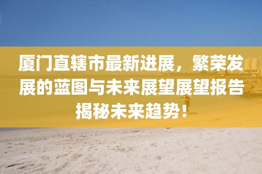 廈門直轄市最新進展，繁榮發(fā)展的藍圖與未來展望展望報告揭秘未來趨勢！