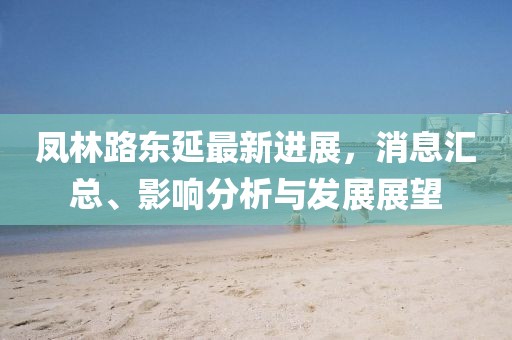 鳳林路東延最新進展，消息匯總、影響分析與發(fā)展展望