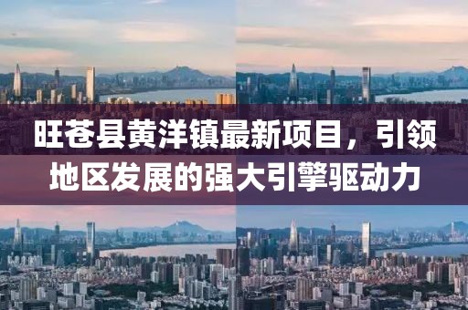 旺蒼縣黃洋鎮(zhèn)最新項目，引領地區(qū)發(fā)展的強大引擎驅動力