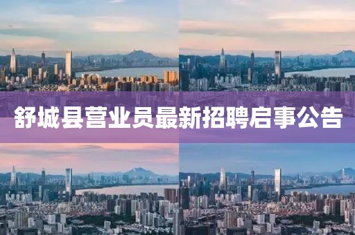 舒城縣營業(yè)員最新招聘啟事公告