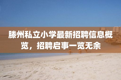 滕州私立小學(xué)最新招聘信息概覽，招聘啟事一覽無余