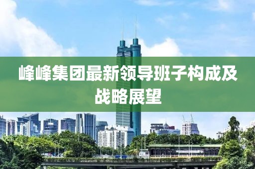 峰峰集團(tuán)最新領(lǐng)導(dǎo)班子構(gòu)成及戰(zhàn)略展望