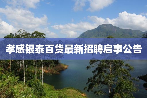 孝感銀泰百貨最新招聘啟事公告