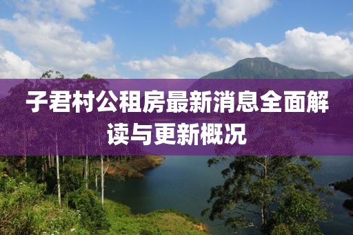 子君村公租房最新消息全面解讀與更新概況
