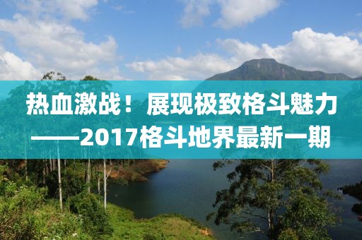 熱血激戰(zhàn)！展現(xiàn)極致格斗魅力——2017格斗地界最新一期