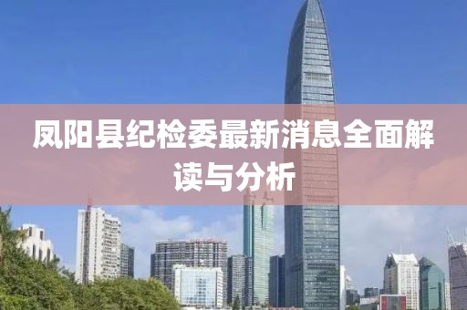 鳳陽(yáng)縣紀(jì)檢委最新消息全面解讀與分析