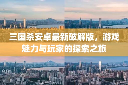 三國殺安卓最新破解版，游戲魅力與玩家的探索之旅