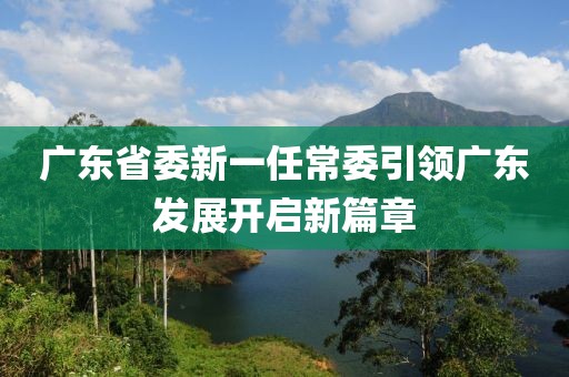 廣東省委新一任常委引領(lǐng)廣東發(fā)展開(kāi)啟新篇章