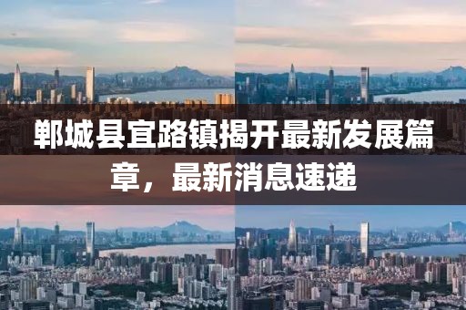 鄲城縣宜路鎮(zhèn)揭開最新發(fā)展篇章，最新消息速遞