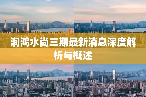 潤鴻水尚三期最新消息深度解析與概述