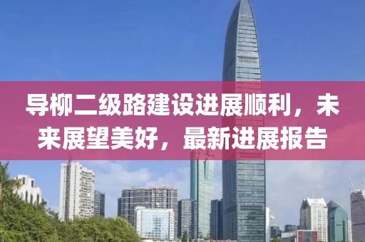 導(dǎo)柳二級(jí)路建設(shè)進(jìn)展順利，未來展望美好，最新進(jìn)展報(bào)告