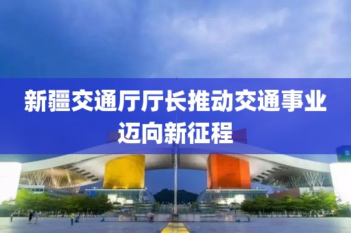 新疆交通廳廳長推動交通事業(yè)邁向新征程