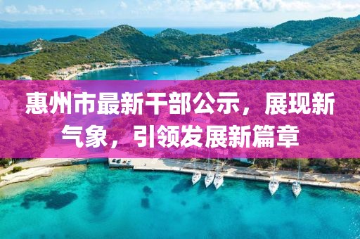 惠州市最新干部公示，展現(xiàn)新氣象，引領(lǐng)發(fā)展新篇章