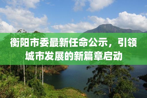 衡陽市委最新任命公示，引領(lǐng)城市發(fā)展的新篇章啟動(dòng)