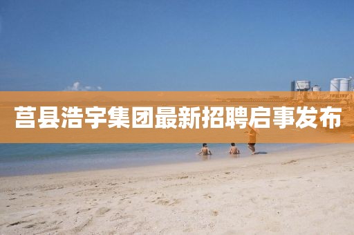莒縣浩宇集團(tuán)最新招聘啟事發(fā)布