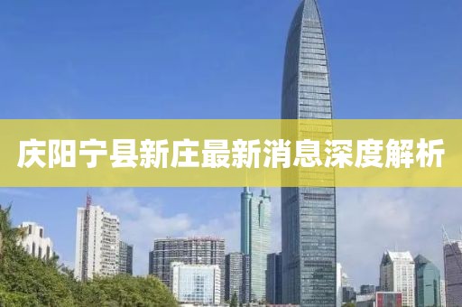 慶陽寧縣新莊最新消息深度解析