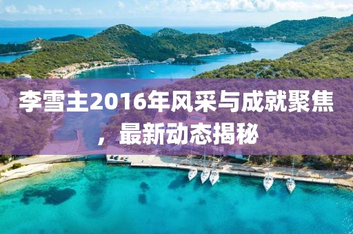 李雪主2016年風(fēng)采與成就聚焦，最新動(dòng)態(tài)揭秘